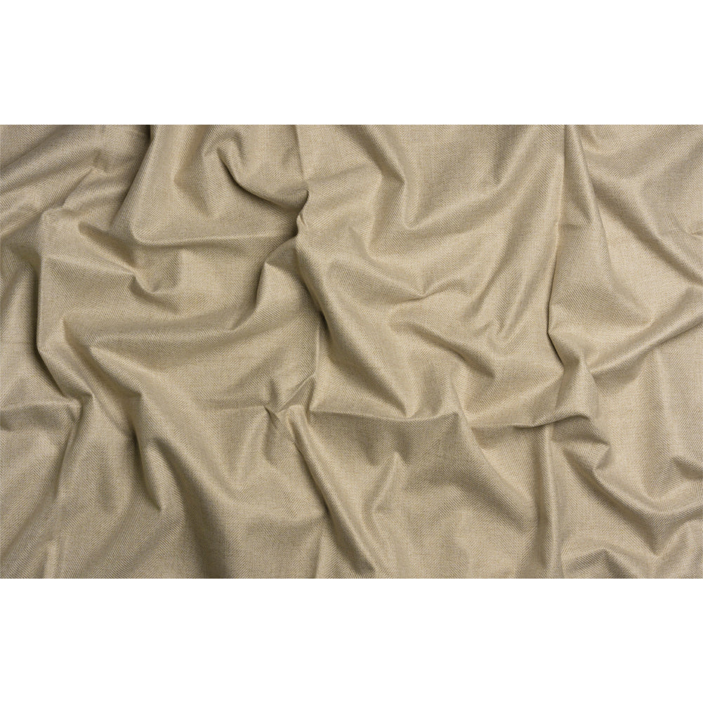 Blackout Polyester Drapery Twill - Heathered Nougat Herringbone Stripes - Tillery Collection Full