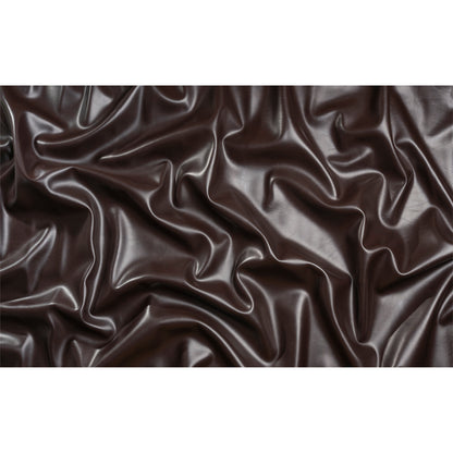 Upholstery Faux Leather with Brushed Fabric Backing - Brown - Alida Collection Full