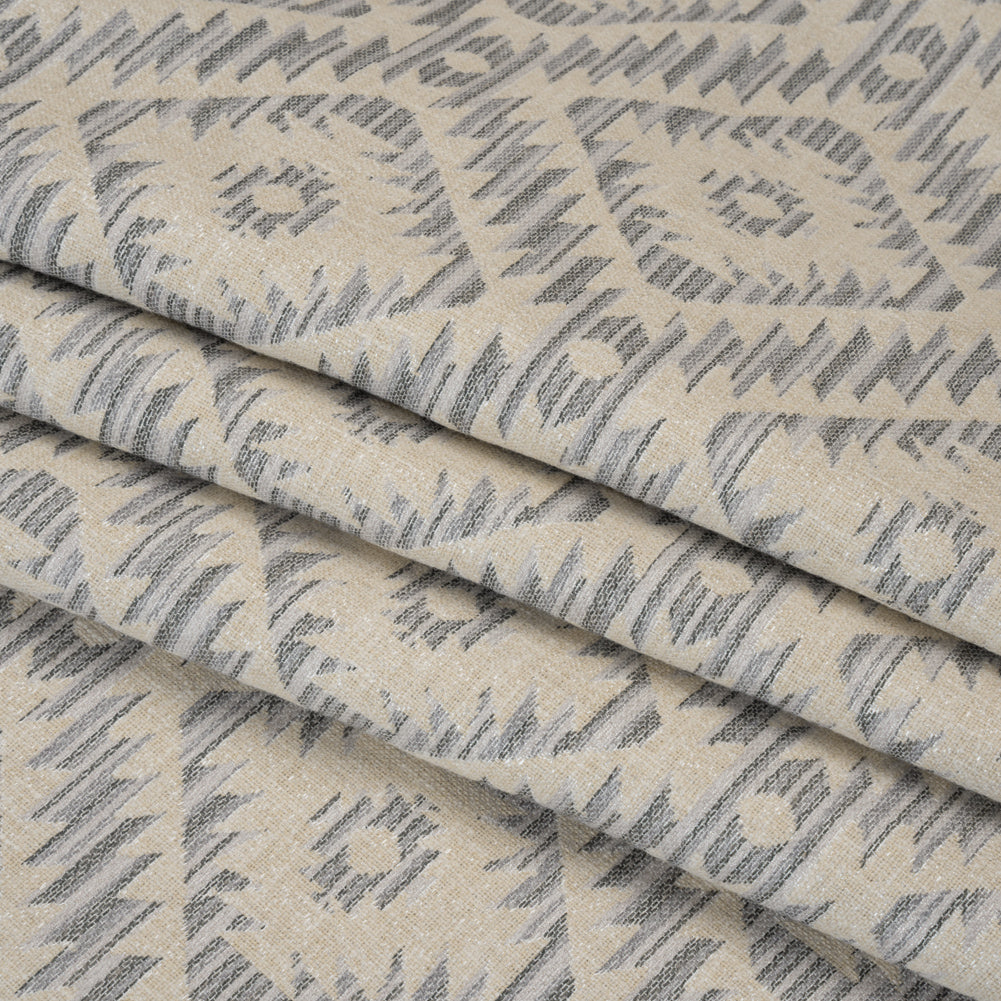 Upholstery Jacquard - Stone Southwestern Diamonds - Marana Collection