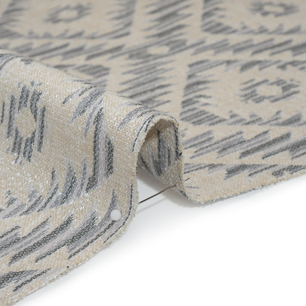 Upholstery Jacquard - Stone Southwestern Diamonds - Marana Collection