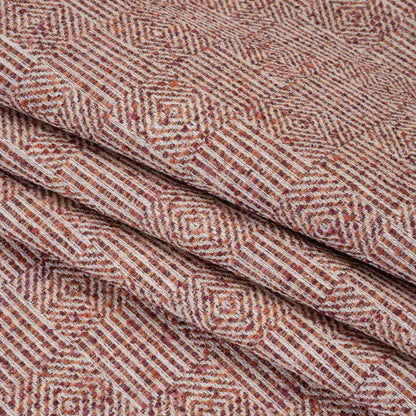 Tweedy Boucle Upholstery Jacquard - Rose Diamond and Stripe Checks - Damietta Collection