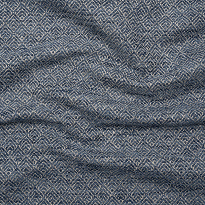 Tweedy Boucle Upholstery Jacquard - Marine Diamonds - Karvia Collection