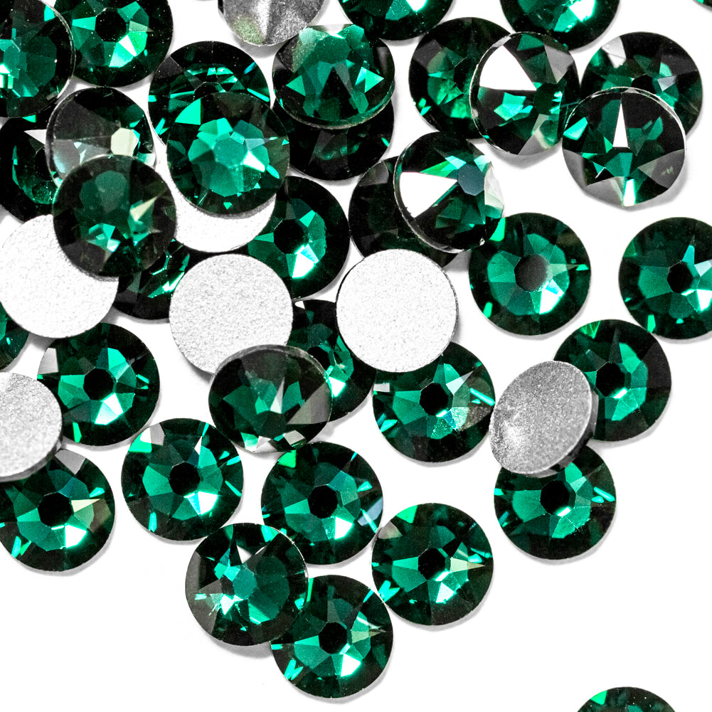 Emerald Flatback Swarovski Rhinestones Folded