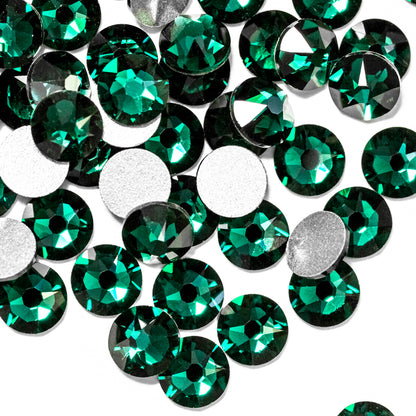 Emerald Flatback Swarovski Rhinestones Folded