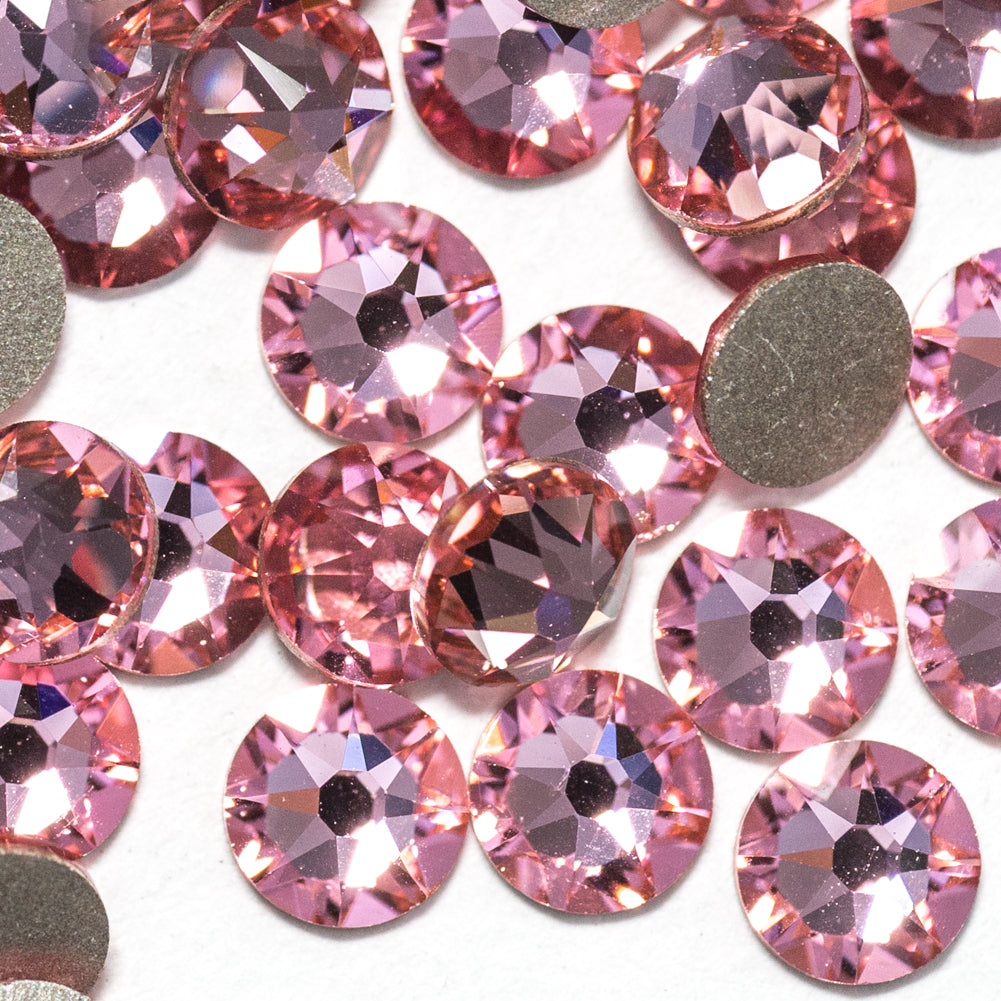 Light Rose Flatback Swarovski Rhinestones Folded