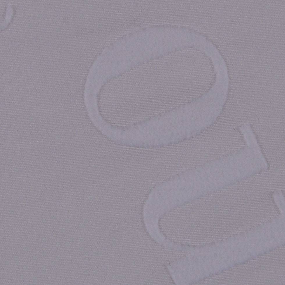 Italian White Flocked-Letter Cotton Detail