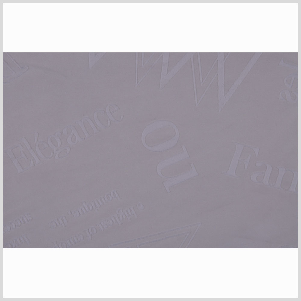 Italian White Flocked-Letter Cotton Full