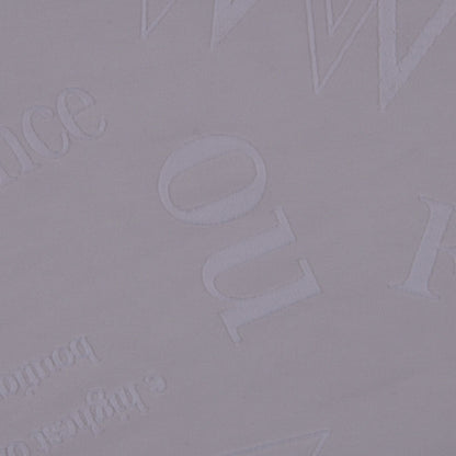 Italian White Flocked-Letter Cotton