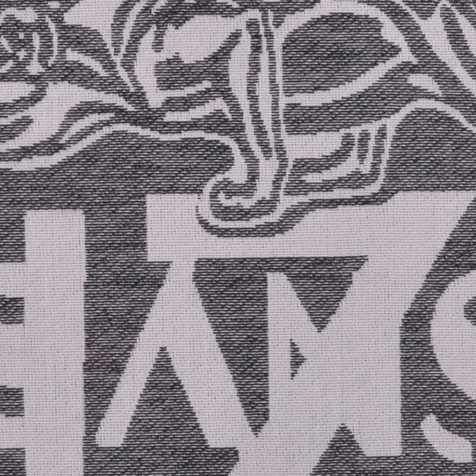 Krizia Gray and Ivory Cotton Print Detail