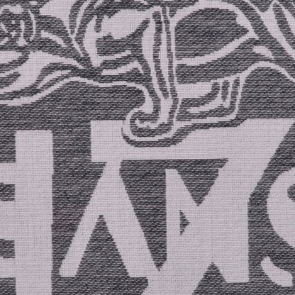 Krizia Gray and Ivory Cotton Print Detail