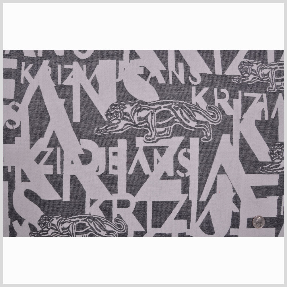 Krizia Gray and Ivory Cotton Print Full