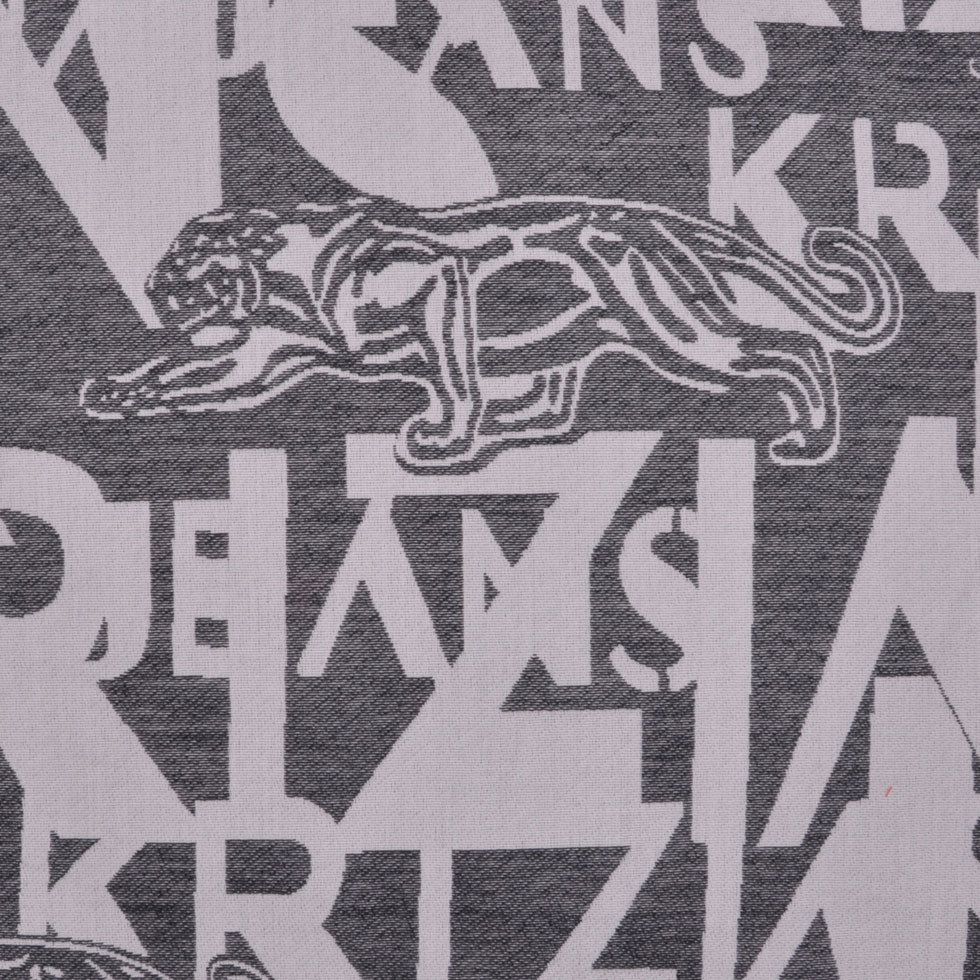 Krizia Gray and Ivory Cotton Print