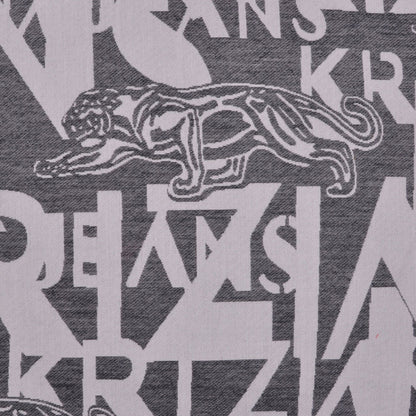 Krizia Gray and Ivory Cotton Print