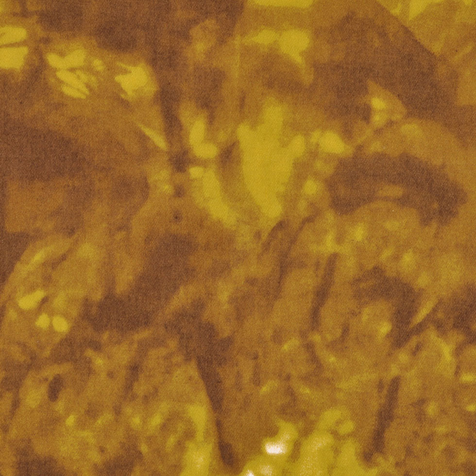 Amber Green and Golden Olive Tie Dye Cotton-Lycra Twill
