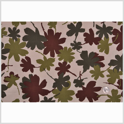 Camo Colored Floral Cotton-Lycra Twill Full