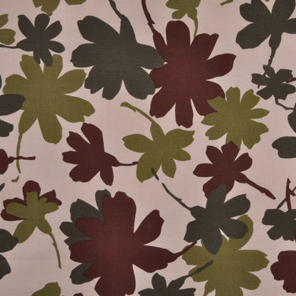 Camo Colored Floral Cotton-Lycra Twill