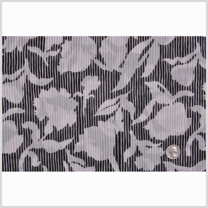 Black & White Floral Cotton Voile Full