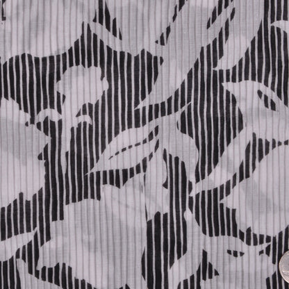 Black & White Floral Cotton Voile