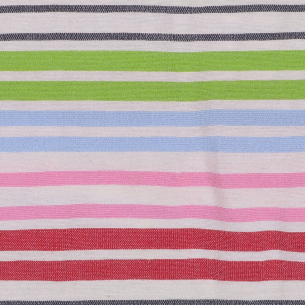 Multicolored Striped Cotton Stretch Seersucker Detail