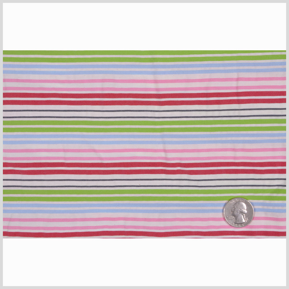 Multicolored Striped Cotton Stretch Seersucker Full