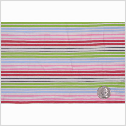 Multicolored Striped Cotton Stretch Seersucker Full