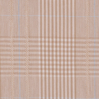 Italian Beige Plaid Bottom-Weight Cotton Detail