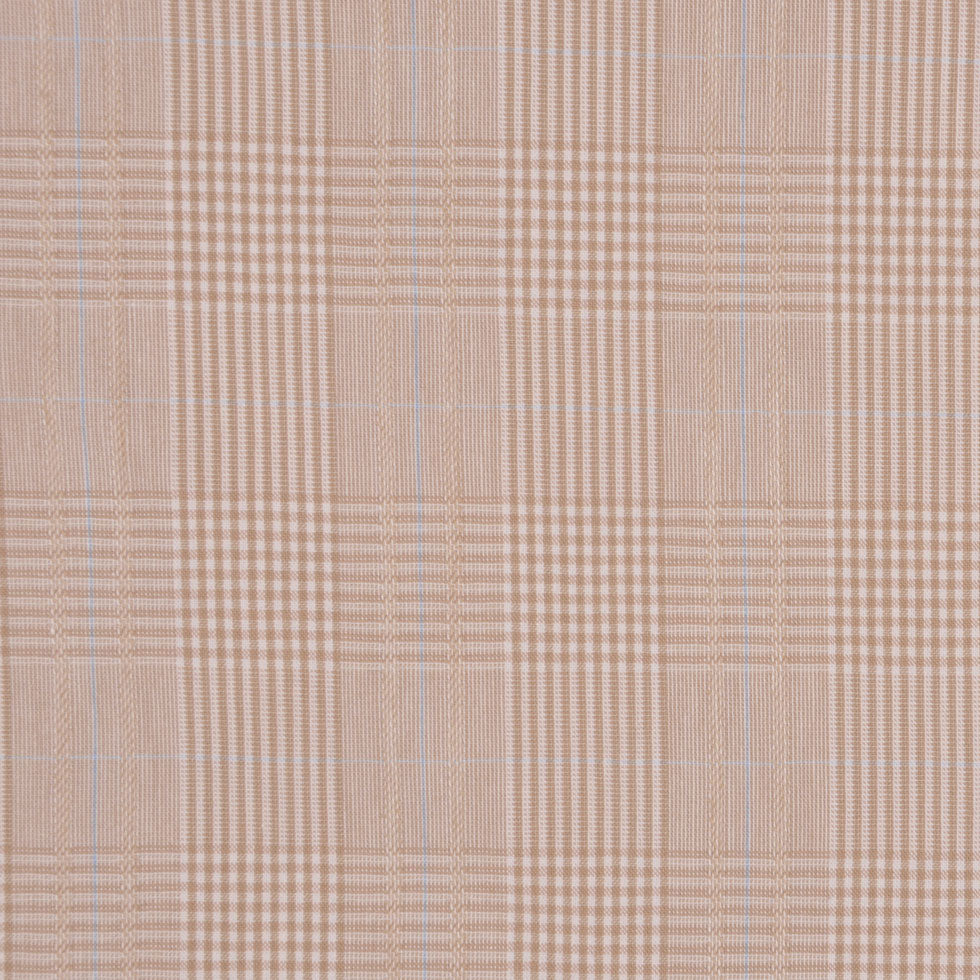 Italian Beige Plaid Bottom-Weight Cotton