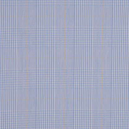 Italian Light Blue Plaid Botton-Weight Cotton