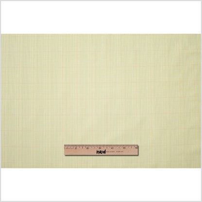 Kiwi Green and Off-White Plaid Cotton Blend Suiting Full