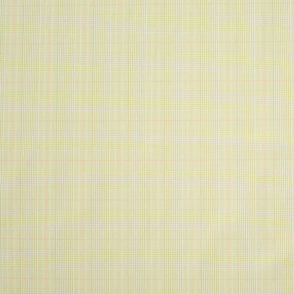 Kiwi Green and Off-White Plaid Cotton Blend Suiting