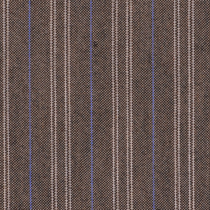 Light Brown Striped Cotton-Lycra Shirting Detail