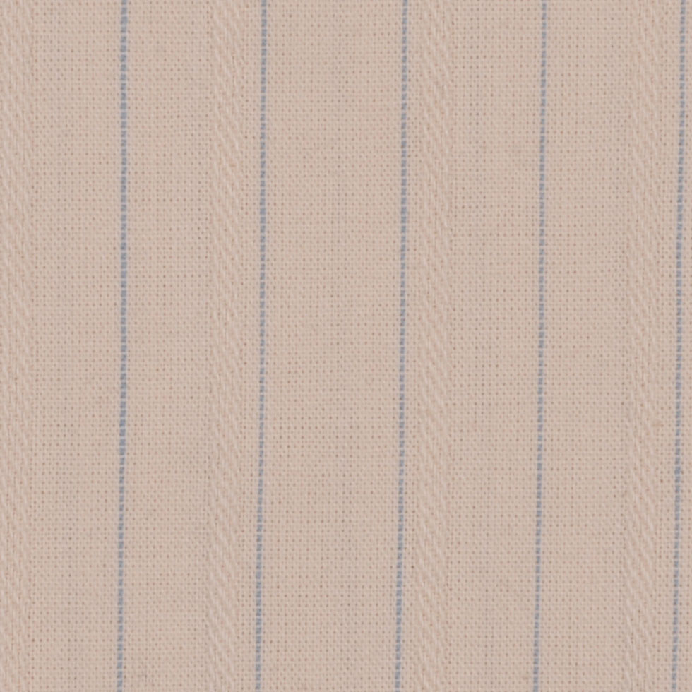 Cream/Chalk Blue Striped Shirting Detail