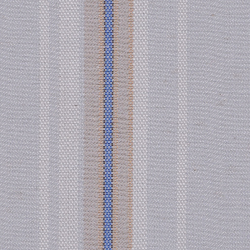 Italian Pale Gray Striped Cotton Suiting Detail