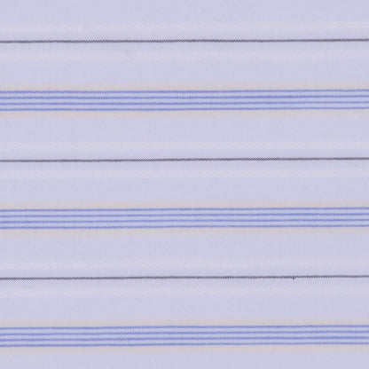 Pale Blue Pencil Striped Cotton Shirting Detail