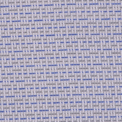 White/Powder Blue/Olive Striped Cotton Shirting Detail