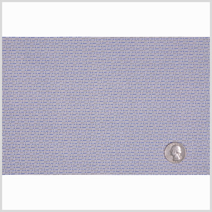 White/Powder Blue/Olive Striped Cotton Shirting Full