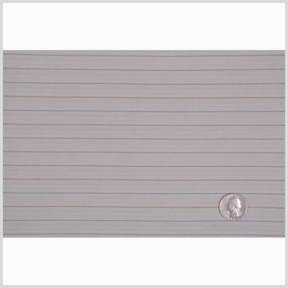 Grayed Sage Striped Cotton Shirting Full