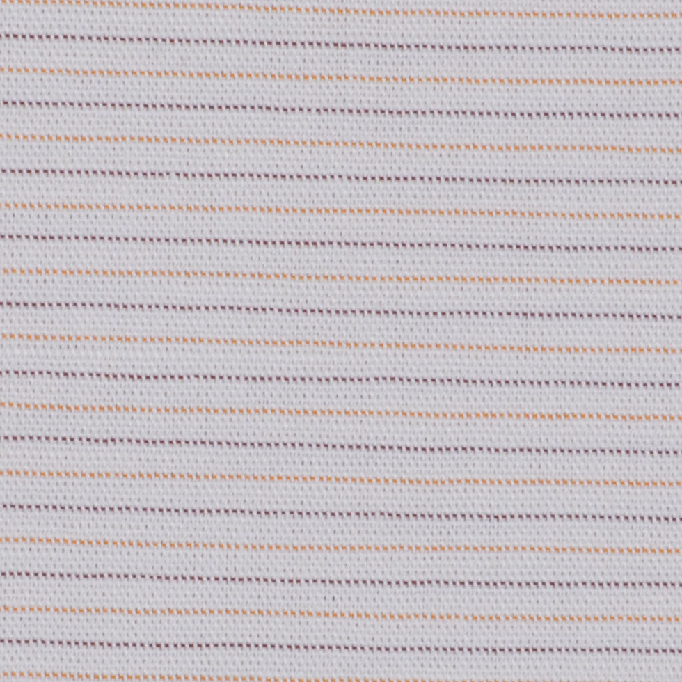 Cream, Orange, and Russet Pin Striped Cotton Suiting Detail
