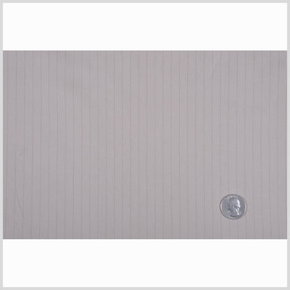 Beige/Brown Pin Striped Stretch Cotton Suiting Full