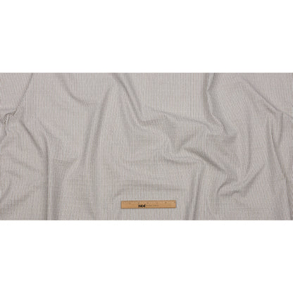 White and Tan Striped Cotton Woven Full