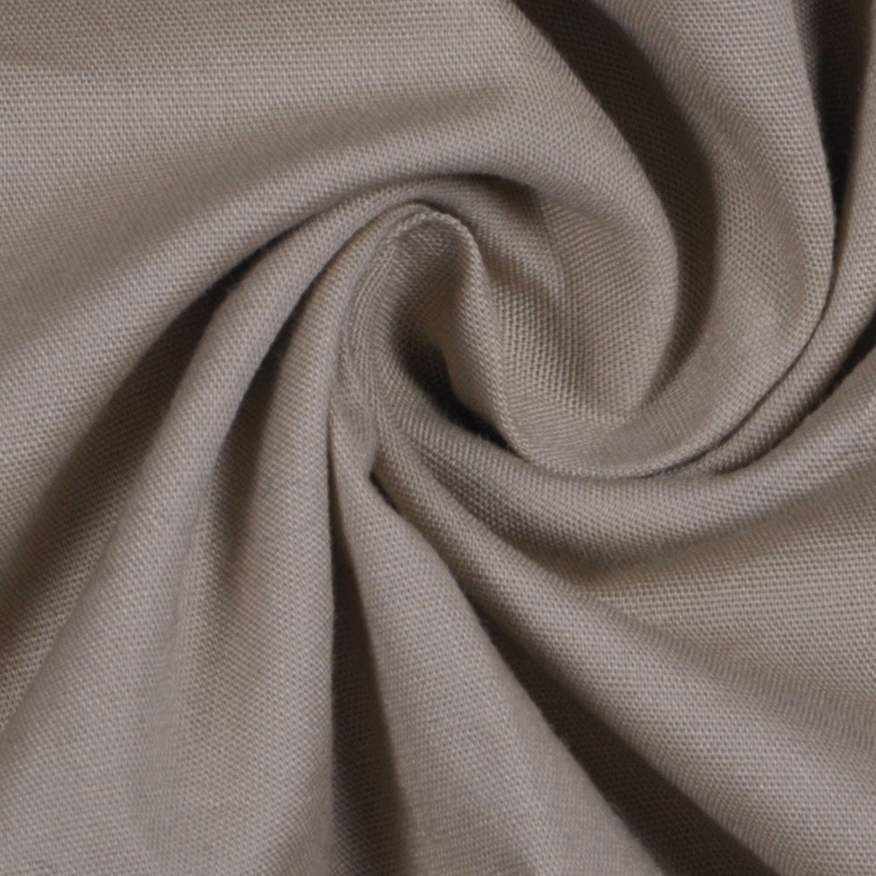 Warm Beige Solid Poplin Detail