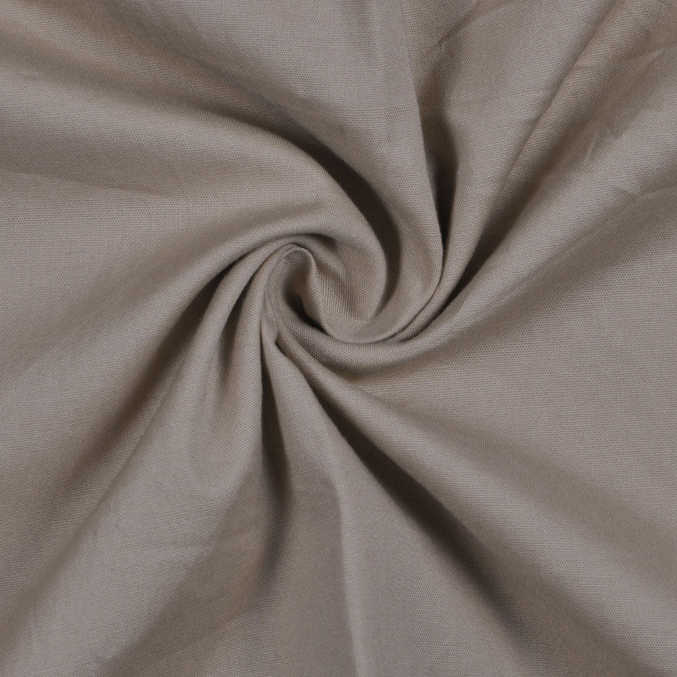 Warm Beige Solid Poplin
