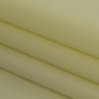 Pale Buttercup Cotton and Polyester Poplin Folded