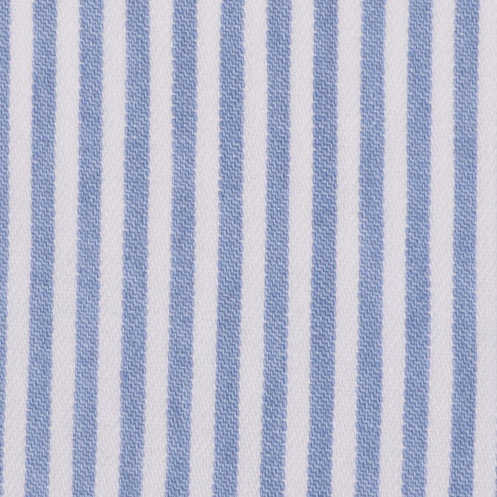 Blue and White Nautical Striped Cotton Detail