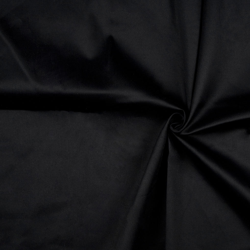 Black Solid Sateen