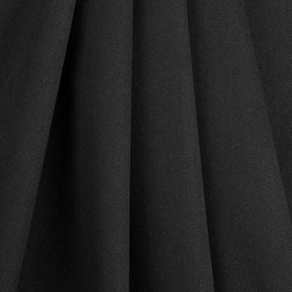 Italian Black Heavy Stretch Cotton Sateen