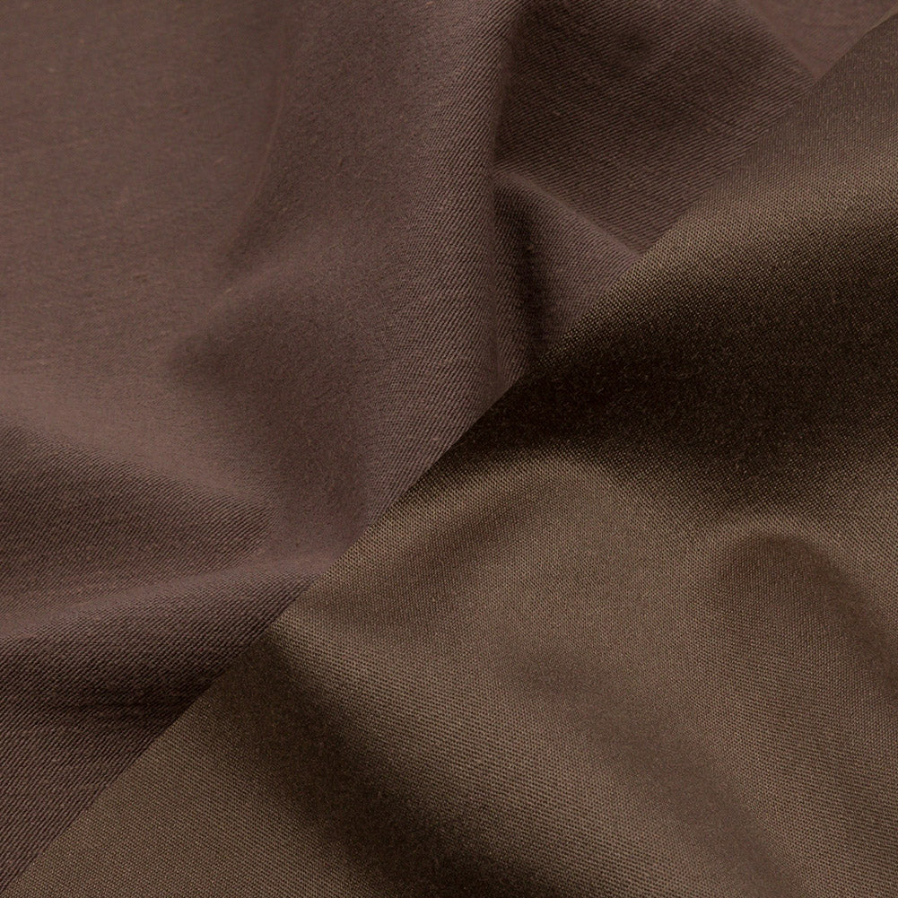 Taupe Double Faced Stretch Polyester Sateen and Twill Detail