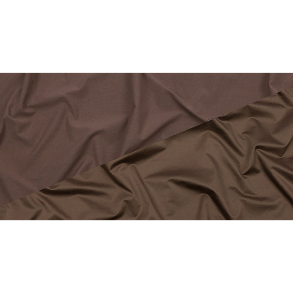 Taupe Double Faced Stretch Polyester Sateen and Twill Full