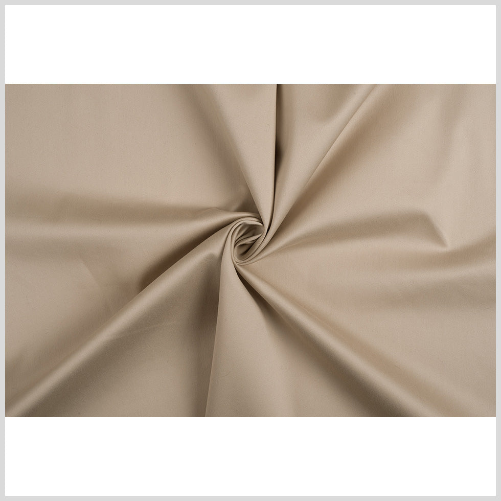 Beige Stretch Cotton Sateen Full