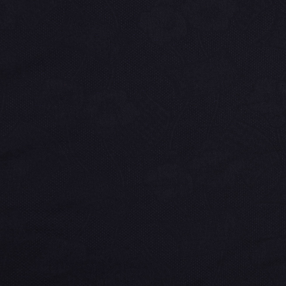 Loose-Woven Black Cotton Jacquard